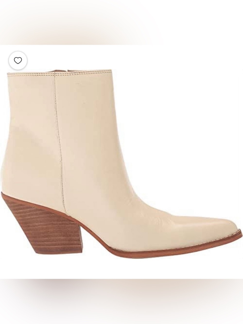 NEW in Box Sam Edelman Jane Leather Boots Booties ~ Ivory ~ Size 10